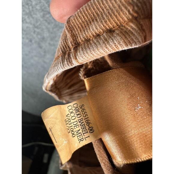 Old Navy‎ Pants Women XL Coco Brown Cargo Barrel Leg Denim Pull On Utility - Picture 8 of 9